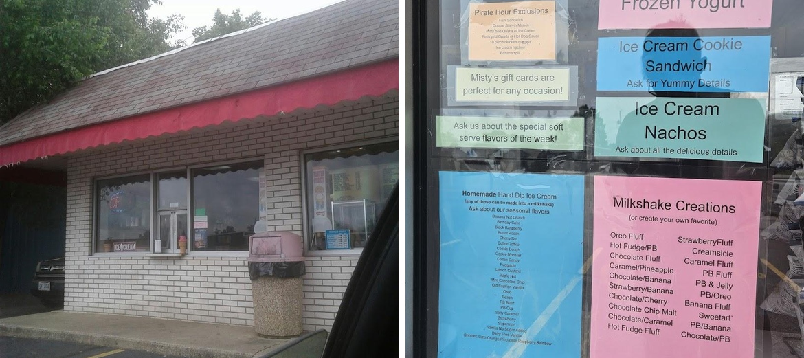 Misty's Kone Shoppe Menu